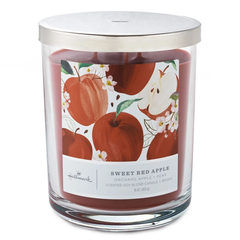 Hallmark Sweet Red Apple 3-Wick Jar Candle, 16 Oz. 1 Hallmark Sweet Red Apple 3-Wick Jar Candle, 16 Oz.