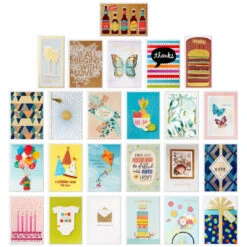 Hallmark Assorted All-Occasion Handmade Greeting Cards In Black Scattered Dot Organizer -Elegant Home Decor Deals Store Assorted AllOccasion Greeting Cards in Organizer 5EBN1121 03