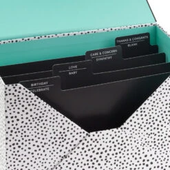 Hallmark Assorted All-Occasion Handmade Greeting Cards In Black Scattered Dot Organizer -Elegant Home Decor Deals Store Assorted AllOccasion Greeting Cards in Organizer 5EBN1121 06