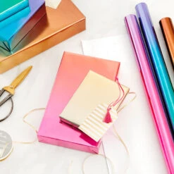 Hallmark Assorted Ombré Foil 3-Pack Wrapping Paper, 60 Sq. Ft Total -Elegant Home Decor Deals Store Assorted Ombr Foil Wrapping Paper 5EWR2655 03