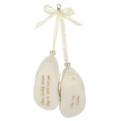 Baby’s First Christmas Booties Porcelain Personalized Ornament -Elegant Home Decor Deals Store Babys First Christmas Booties Porcelain Personalized Ornament 2299QHE1924B1 06