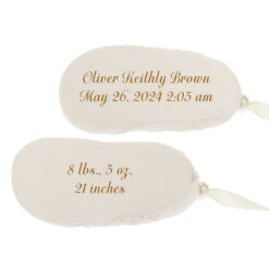 Baby’s First Christmas Booties Porcelain Personalized Ornament -Elegant Home Decor Deals Store Babys First Christmas Booties Porcelain Personalized Ornament 2299QHE1924B1 07