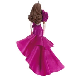 Hallmark Barbie™ Pink Collection™ 2023 Porcelain And Fabric Ornament -Elegant Home Decor Deals Store Barbie in Hot Pink Dress Keepsake Ornament 4999QXI7007 06