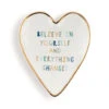 Demdaco Believe In Yourself Art Heart Trinket Dish