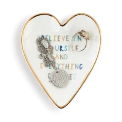 Demdaco Believe In Yourself Art Heart Trinket Dish -Elegant Home Decor Deals Store Believe In Yourself Art Heart Trinket Dish 1003480395 03