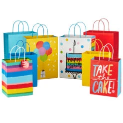 Hallmark Birthday Cheer 8-Pack Assorted Gift Bags