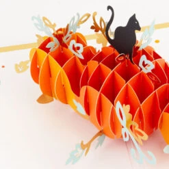 Hallmark Fun And Frightful 3D Pop-Up Halloween Card -Elegant Home Decor Deals Store Black Cat on Pumpkins 3D PopUp Halloween Card 1299IEH1003 04