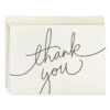 Hallmark Black Script Bulk Boxed Blank Thank-You Notes, Pack Of 40