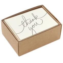Hallmark Black Script Bulk Boxed Blank Thank-You Notes, Pack Of 40 -Elegant Home Decor Deals Store Black Script Boxed Blank ThankYou Notes Multipack 1TYN2453 04
