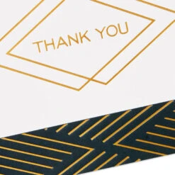 Hallmark Black And Gold Bulk Blank Thank-You Notes, Pack Of 50 -Elegant Home Decor Deals Store Black and Gold Bulk Blank ThankYou Notes Assortment 1399WTU3882 05