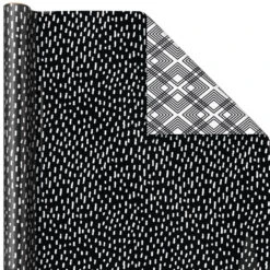 Hallmark Black And White Prints 3-Pack Reversible Wrapping Paper, 75 Sq. Ft. Total -Elegant Home Decor Deals Store Black and White Prints 3Pack Reversible Gift Wrap 5EWR6401 04