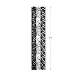 Hallmark Black And White Prints 3-Pack Reversible Wrapping Paper, 75 Sq. Ft. Total -Elegant Home Decor Deals Store Black and White Prints 3Pack Reversible Gift Wrap 5EWR6401 07