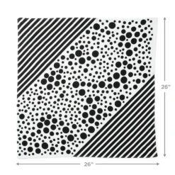 Hallmark 26" Black-and-White Fabric Gift Wrap With Elastic Band 9 Hallmark 26" Black-and-White Fabric Gift Wrap With Elastic Band -Elegant Home Decor Deals Store BlackandWhite Square Flat Wrapping Cloth 1299EJR6377 04