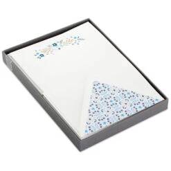 Hallmark Blue Floral Stationery Set, Box Of 20