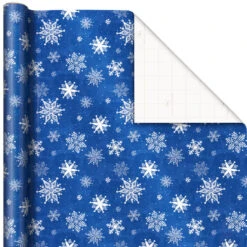 Hallmark Blue And White 3-Pack Holiday Wrapping Paper Assortment, 120 Sq. Ft. -Elegant Home Decor Deals Store Blue and White Holiday Wrapping Paper Assortment 5JXW1256 05