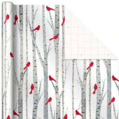 Hallmark Winter Wonder 3-Pack Christmas Wrapping Paper Assortment, 120 Sq. Ft. -Elegant Home Decor Deals Store Cardinals Snowflakes and Village Gift Wrap Pack 5JXW1075 05