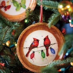 Cardinals On Light String Wood Ornament 5 Cardinals On Light String Wood Ornament -Elegant Home Decor Deals Store Cardinals on Light String Wooden Ornament 2020230122 03