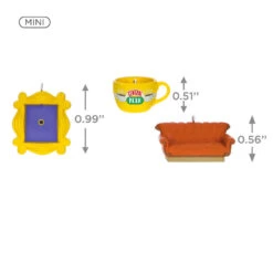 Hallmark Mini Friends Coffee Cup, Frame And Couch Ornaments, Set Of 3 -Elegant Home Decor Deals Store Central Perk Mug Couch Frame Keepsake Ornaments 2199QXM9257 03