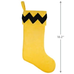 Hallmark The Peanuts® Gang Charlie Brown Stocking -Elegant Home Decor Deals Store Charlie Brown Yellow and Black Keepsake Stocking 1QSB6307 03