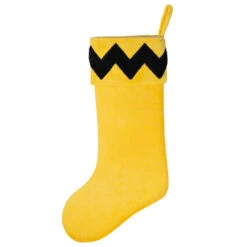 Hallmark The Peanuts® Gang Charlie Brown Stocking -Elegant Home Decor Deals Store Charlie Brown Yellow and Black Keepsake Stocking 1QSB6307 06