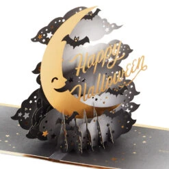 Hallmark Crescent Moon 3-D Pop-Up Halloween Card