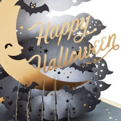 Hallmark Crescent Moon 3-D Pop-Up Halloween Card -Elegant Home Decor Deals Store Crescent Moon and Bats 3D PopUp Halloween Card 1299IEH3001 04