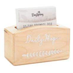 Hallmark Daily Hope 30-Day Promise Box With Inspirational Cards -Elegant Home Decor Deals Store Daily Hope Wood Promise Box and 30 Inspirational Cards 1BMK1602 03
