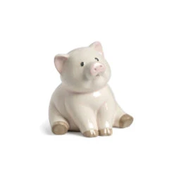 Demdaco Cream Piggy Bank, 6"