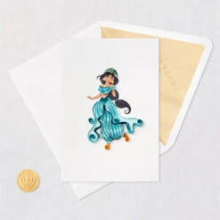 Hallmark Disney Princess Jasmine Magical Day Quilled Paper Handmade Card -Elegant Home Decor Deals Store Disney Jasmine Quilled Paper Handmade Card for Her 1299LAD2857 05