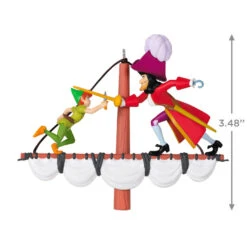 Hallmark Disney Peter Pan 70th Anniversary Swashbuckling Showdown Ornament -Elegant Home Decor Deals Store Disney Peter Pan and Hook Keepsake Ornament 2499QXD6617 03