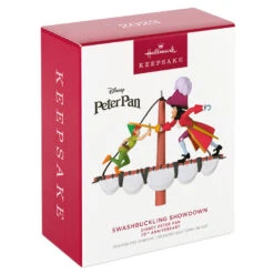 Hallmark Disney Peter Pan 70th Anniversary Swashbuckling Showdown Ornament -Elegant Home Decor Deals Store Disney Peter Pan and Hook Keepsake Ornament 2499QXD6617 04