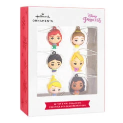 Mini Disney Princess Shatterproof Hallmark Ornaments, Set Of 6 -Elegant Home Decor Deals Store Disney Princess Miniature Christmas Ornaments Set of 6 2HCM6131 04