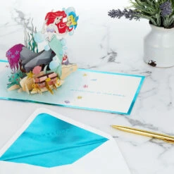 Hallmark Disney The Little Mermaid Wishing You Happiness 3D Pop-Up Card -Elegant Home Decor Deals Store Disney The Little Mermaid Ariel 3D PopUp Card for Her 1499LAD2902 08