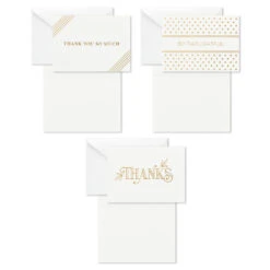 Hallmark Elegant Dimensions Boxed Blank Thank-You Notes Assortment, Pack Of 120 -Elegant Home Decor Deals Store Elegant Dimensions Assorted Boxed ThankYou Cards 5STZ1161 03
