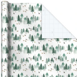Hallmark Elegant Evergreens 2-Pack Holiday Wrapping Paper, 150 Sq. Ft. -Elegant Home Decor Deals Store Elegant Evergreens Holiday Wrapping Paper 5JXW1203 06