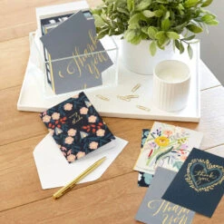 Hallmark Elegant Florals Boxed Blank Thank-You Notes Assortment, Pack Of 48 -Elegant Home Decor Deals Store Elegant Florals Assorted Boxed ThankYou Cards 5STZ1169 06