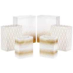 Hallmark Elegant Gold Assorted Sizes 6-Pack Gift Bags