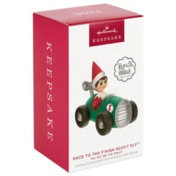 Hallmark The Elf On The Shelf® Race To The Finish Scout Elf™ Ornament 9 Hallmark The Elf On The Shelf® Race To The Finish Scout Elf™ Ornament -Elegant Home Decor Deals Store Elf on the Shelf in Race Car Keepsake Ornament 1799QXI7357 04