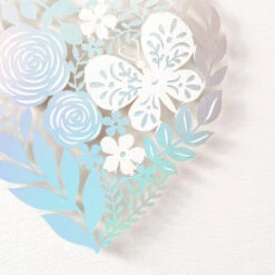 Hallmark Floral Laser Foil Heart Blank Note Cards, Box Of 8 -Elegant Home Decor Deals Store Floral Laser Foil Heart Blank Note Cards 1499THK2105 03