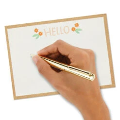 Hallmark Ivory Floral Flat Note Cards In Caddy, Box Of 40 -Elegant Home Decor Deals Store Floral SinglePanel Note Cards With Caddy 3CNT5048 06