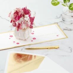 Hallmark Happy Thoughts Flower Bouquet 3D Pop-Up Thinking Of You Card -Elegant Home Decor Deals Store Flower Bouquet 3D PopUp Thinking of You Card 1299LAD9644 08