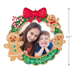 Hallmark Oh-So-Sweet Grandkids Photo Frame Ornament -Elegant Home Decor Deals Store Gingerbread Grandkids Picture Frame Keepsake Ornament 1599QGO2589 03