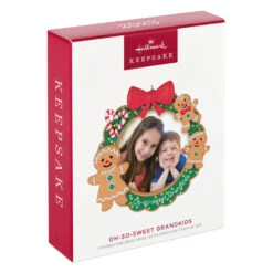 Hallmark Oh-So-Sweet Grandkids Photo Frame Ornament -Elegant Home Decor Deals Store Gingerbread Grandkids Picture Frame Keepsake Ornament 1599QGO2589 04