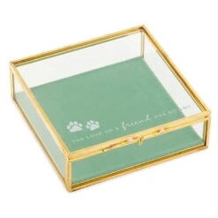 Hallmark The Love Of A Friend Glass Pet Memory Box, 5x5