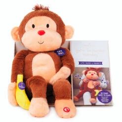 Hallmark Goin' Bananas Monkey Singing Stuffed Animal, 12" -Elegant Home Decor Deals Store Goin Bananas Interactive Monkey Stuffed Animal With Sound 1PSB2187 04