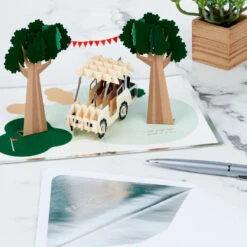 Hallmark Hope Your Day Is Good To A Tee Golf 3D Pop-Up Card -Elegant Home Decor Deals Store Golf Cart Pun Good Day 3D PopUp Card 5RZH1304 08