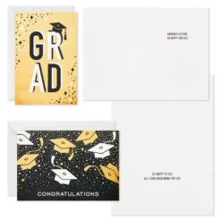 Hallmark Confetti Celebration Assorted Graduation Cards, Pack Of 36 -Elegant Home Decor Deals Store Grad Caps Confetti Graduation Cards Assortment 5GEY1003 03