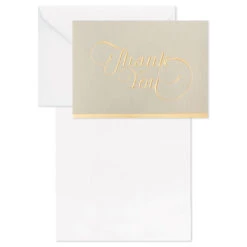 Hallmark Gray And Gold Bulk Blank Thank-You Notes, Pack Of 50 -Elegant Home Decor Deals Store Gray and Gold Bulk Blank ThankYou Notes Multipack 3THK2522 03