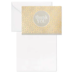 Hallmark Gray And Gold Bulk Blank Thank-You Notes, Pack Of 50 -Elegant Home Decor Deals Store Gray and Gold Bulk Blank ThankYou Notes Multipack 3THK2522 04