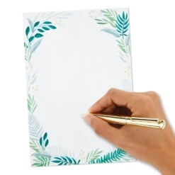 Hallmark Fern Border Stationery Set, 20 Sheets -Elegant Home Decor Deals Store Green Ferns Writing Sheets Stationery Set 1STN1144 04